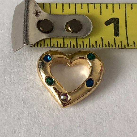 24PCS High Quality Gold Plated Heart Charm with Crystals Bulk for Jewelry Making - Picture 7 of 10